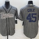 Gerrit Cole Yankees Heather Grey Fashion Replica Jersey