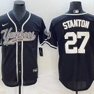 Giancarlo Stanton Yankees Navy Fashion Replica Jersey