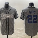 Juan Soto Yankees Heather Grey Fashion Replica Jersey