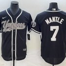 Mickey Mantle Yankees Navy Fashion Replica Jersey