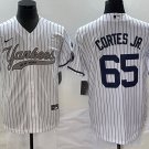 Nestor Cortes Jr Yankees White Stripes Fashion Replica Jersey