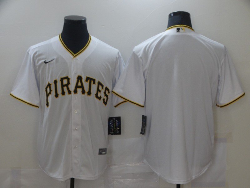 Team Pirates White Home Replica Jersey