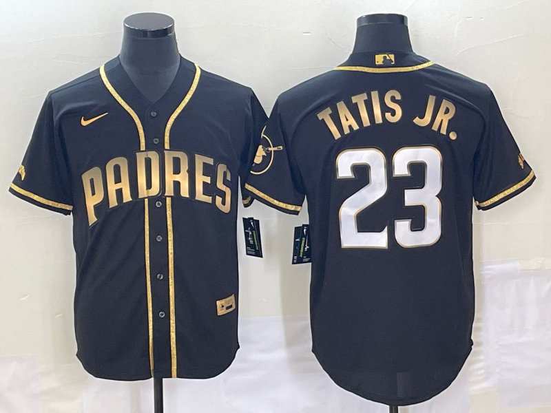 Fernando Tatis Jr Padres Black Golden Replica Jersey