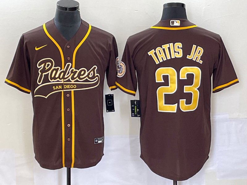 Fernando Tatis Jr. Padres Brown Fashion Replica Jersey