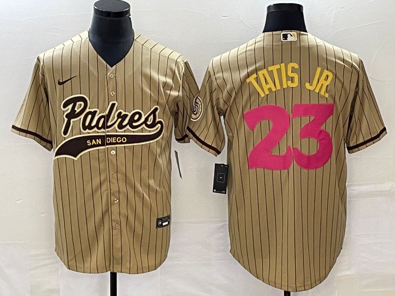 Fernando Tatis Jr. Padres Tan Pink Fashion Replica Jersey