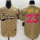 Fernando Tatis Jr. Padres Tan Pink Fashion Replica Jersey