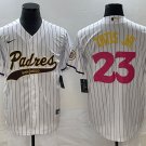 Fernando Tatis Jr. Padres White Pink Fashion Replica Jersey