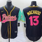 Manny Machado Padres Black Pink Fashion Replica Jersey