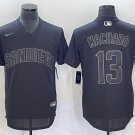 Manny Machado Padres Black Pitch Black Replica Jersey