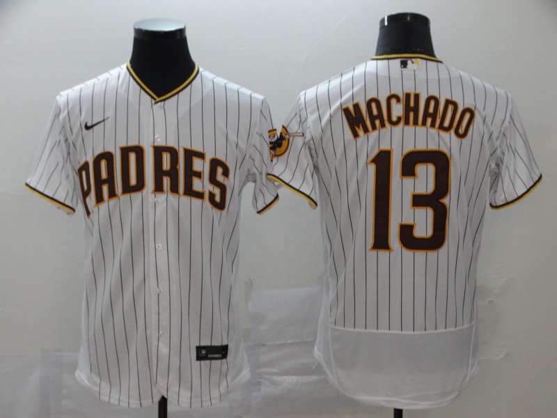 Manny Machado Padres White Home Authentic Jersey