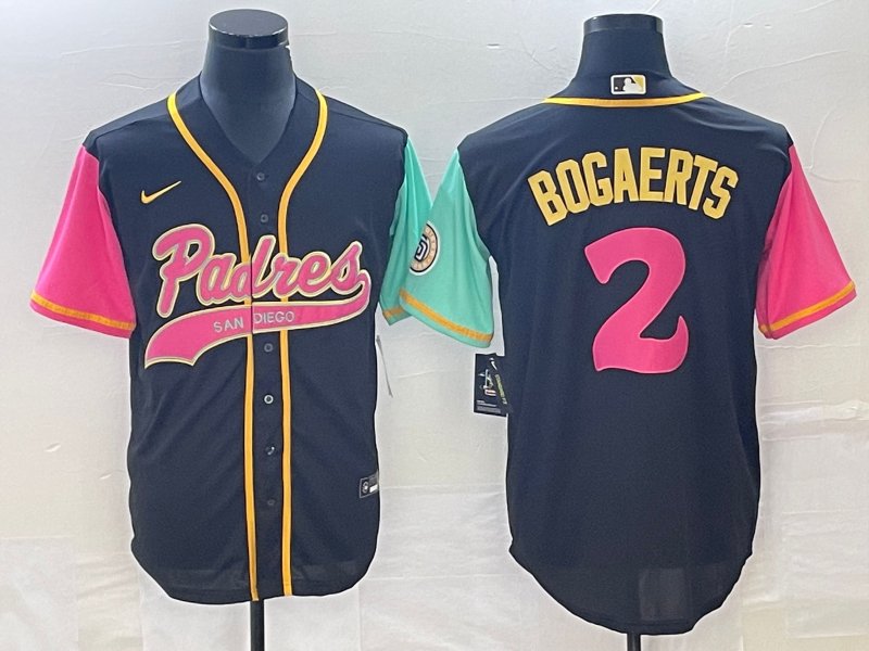 Xander Bogaerts Padres Black Pink Fashion Replica Jersey