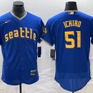 Ichiro Suzuki Mariners Royal 2023 City Connect Authentic Jersey