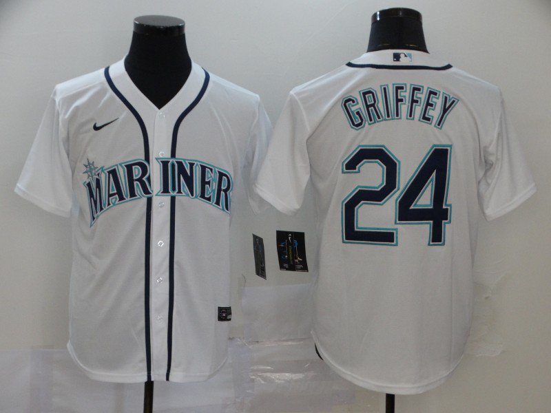 Ken Griffey Jr. Mariners White Home Replica Jersey