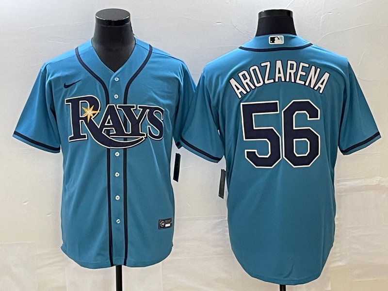 Randy Arozarena Rays Light Blue Alternate Replica Jersey