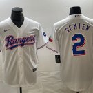 Marcus Semien Rangers White Home Replica Jersey