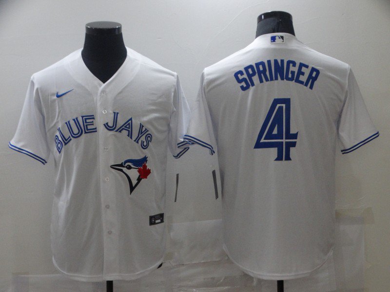 George Springer Blue Jays White Home Replica Jersey