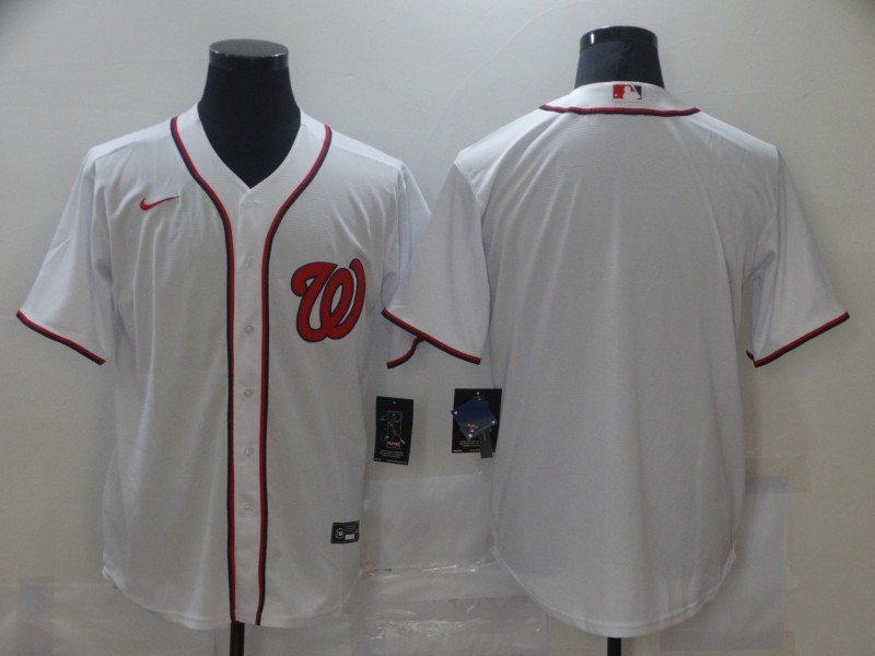 Team Nationals White Home Replica Jersey