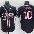 Lionel Messi Miami Black Replica Baseball Jersey