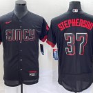 Tyler Stephenson Reds Black 2023 City Connect Authentic Jersey
