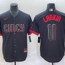 Barry Larkin Reds Black 2023 City Connect Replica Jersey