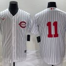 Barry Larkin Reds White 2022 Field of Dreams Replica Jersey