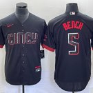 Johnny Bench Reds Black 2023 City Connect Replica Jersey
