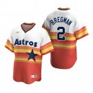 Alex Bregman Astros White Orange Cooperstown Jersey