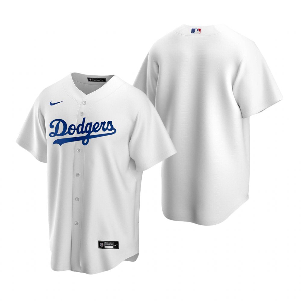 Team Dodgers White Home Replica Jersey