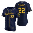 Christian Yelich Brewers Navy Alternate Authentic Jersey