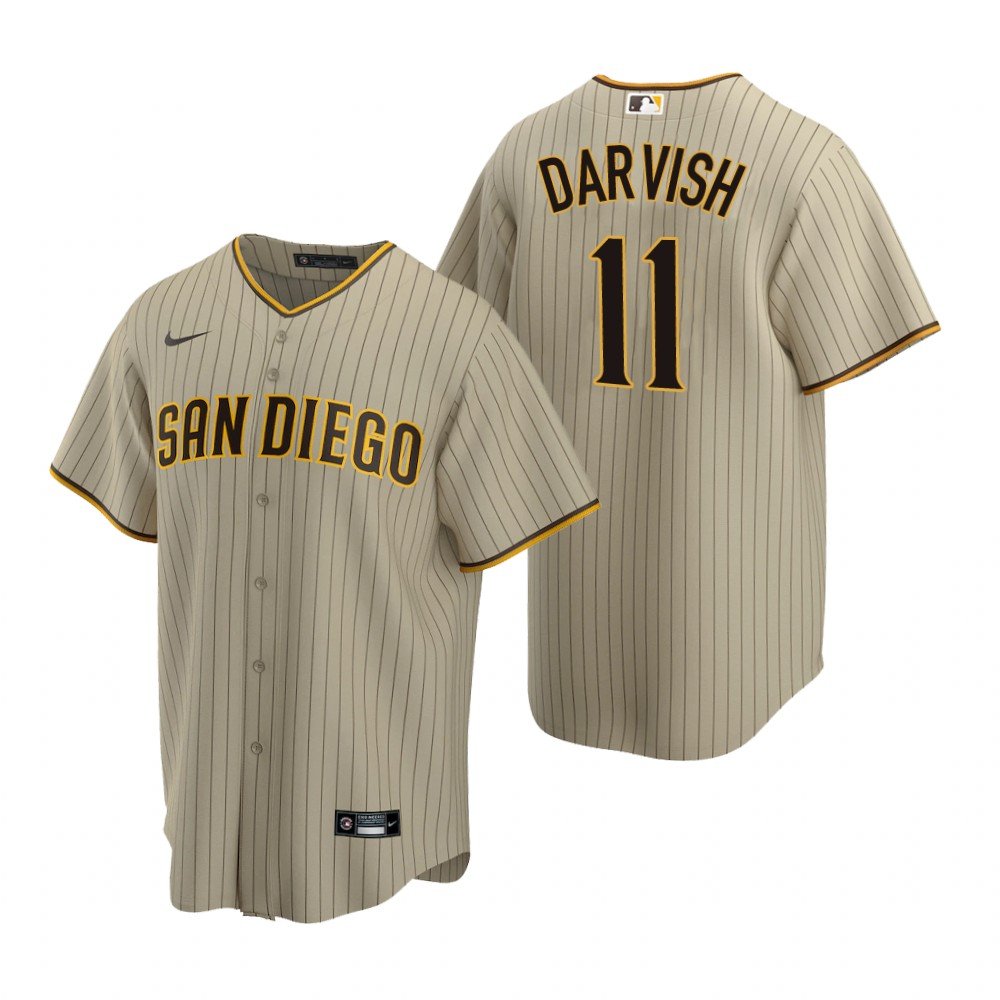 Yu Darvish Padres Sand Brown Alternate Replica Jersey