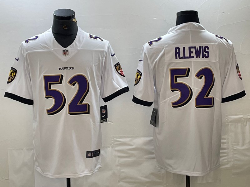 Ray Lewis Ravens White Limited Jersey