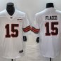Joe Flacco Browns White Throwback Limited Jersey
