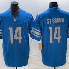 Amon-Ra St. Brown Lions Blue New Limited Jersey