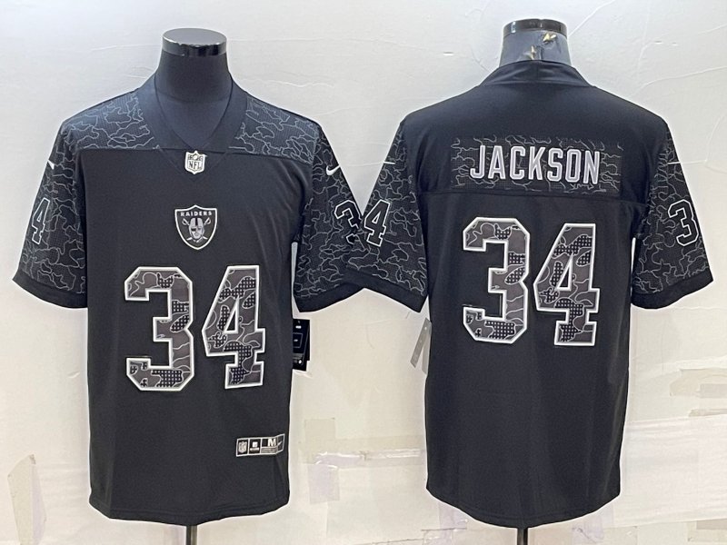 Bo Jackson Raiders Black Reflective Limited Jersey