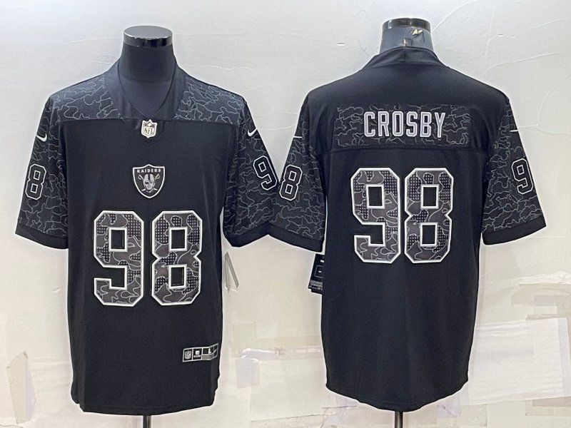 Maxx Crosby Raiders Black Reflective Limited Jersey
