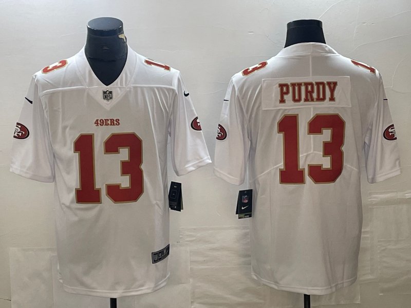 Brock Purdy 49ers White Gold Fashion Limited Jersey