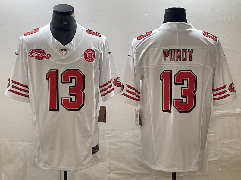 Brock Purdy 49ers White Throwback Limited Jerseys