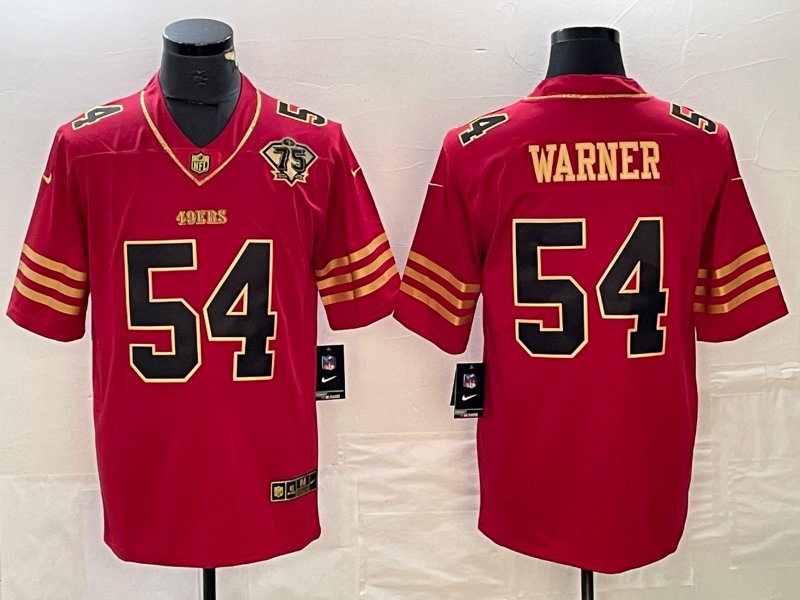 Fred Warner 49ers Red Gold Limited Jersey