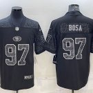Nick Bosa 49ers Black Reflective Limited Jersey