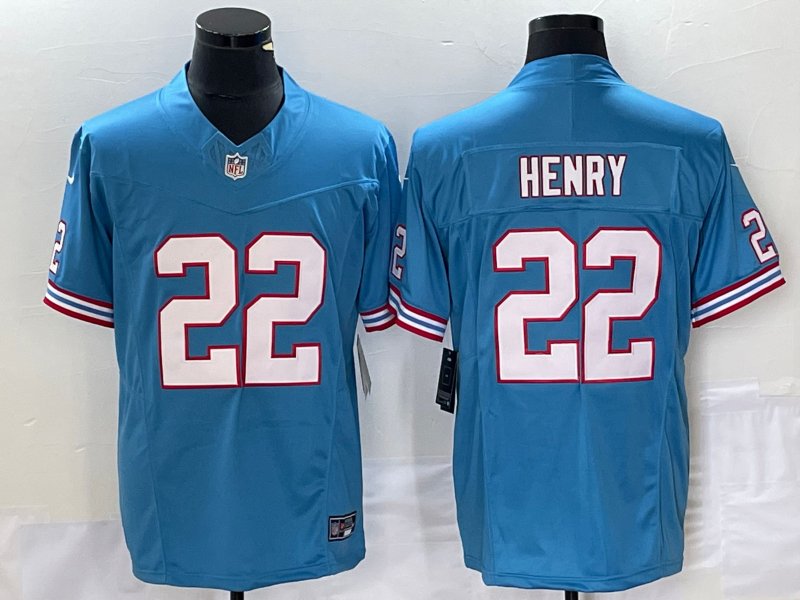 Derrick Henry Titans Light Blue Oilers Throwback Limited Jersey