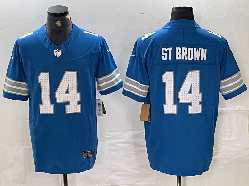Amon-Ra St. Brown Lions Royal New Limited Jerseys