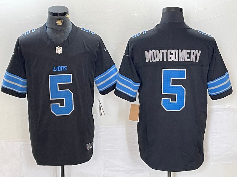 David Montgomery Lions Black New Limited Jersey