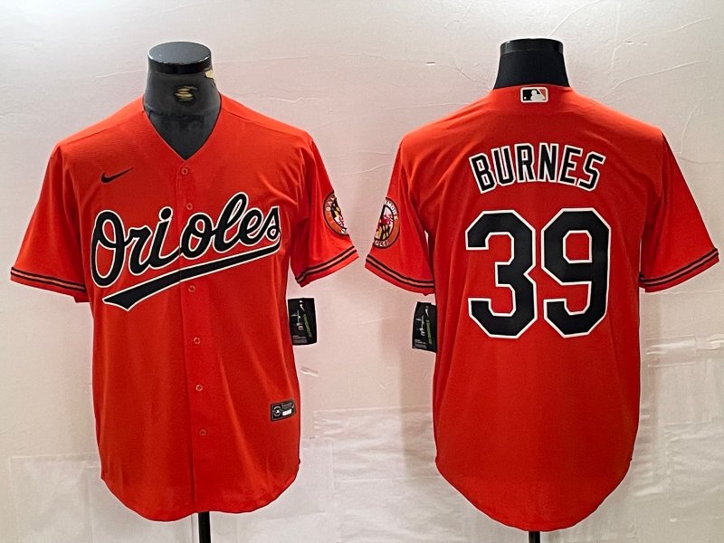 Corbin Burnes Orioles Orange Alternate Replica Jersey