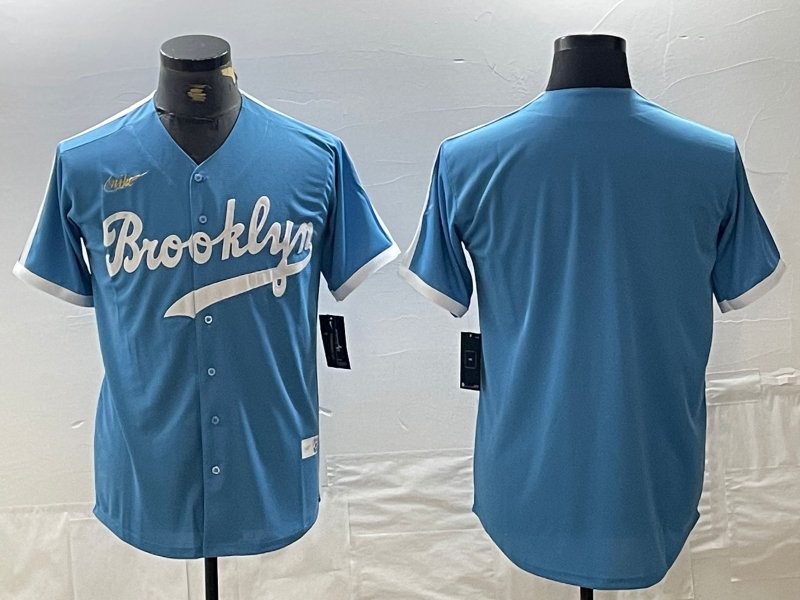 Team Dodgers Light Blue Throwback Jersey