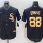Luis Robert White Sox Black Golden Replica Jersey