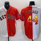 Yordan Alvarez Astros White Orange Split Replica Jersey