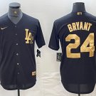 Kobe Bryant Dodgers Black Golden Replica Jerseys
