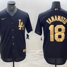 Yoshinobu Yamamoto Dodgers Black Golden Replica Jerseys