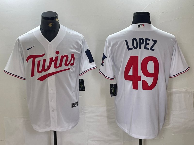 Pablo Lopez Twins White Home Replica Jersey&atilde;��
