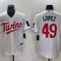 Pablo Lopez Twins White Home Replica Jersey&atilde;��